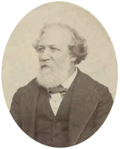RB79. Robert Browning Aged 58. Photograph by Charles Watkins, London, early 1871. Location: Meredith.