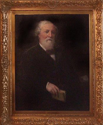 RB102. Robert Browning Aged 65. Oil painting by William Fisher, London, 1877. Location: ABL.