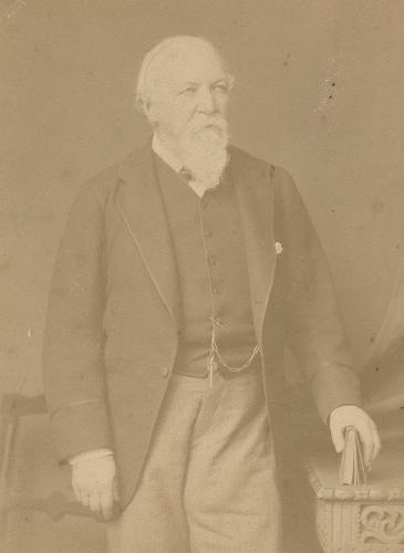RB155. Robert Browning Aged 73. Photograph by Kingsbury & Notcutt, London, late 1885. Location: ABL.