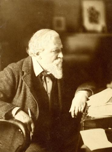 RB116. Robert Browning Aged 68. Photograph by Samuel A. Walker, London, June 1880. Location: ABL.