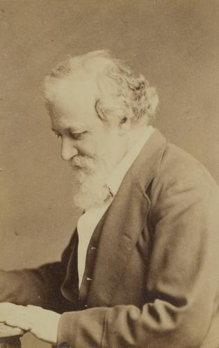 RB109. Robert Browning Aged 66. Photograph by London Stereoscopic Company, London, 1878. Location: ABL, Meredith, and Virginia.
