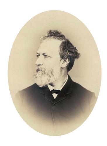 RB62. Robert Browning Aged 53. Photograph by Elliott & Fry, London, March 1866. Location: ABL.