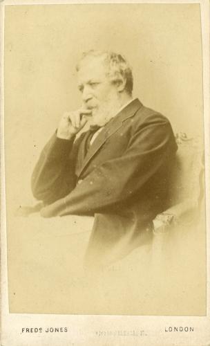 RB72.5 Robert Browning Aged about 56. Photograph by Frederick Jones, London, ca. 1868. Location: ABL.