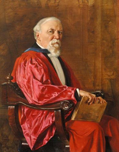 RB146. Robert Browning Aged 72. Oil painting by Robert Barrett Browning, London, June 1884. Location: Balliol.