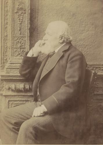 RB135. Robert Browning Aged about 72. Photograph by Herbert Rose Barraud, London, ca. 1884. Location: Cornell.