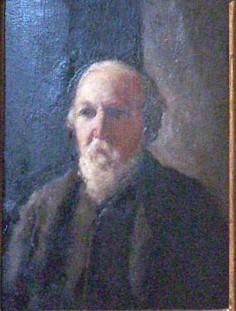 RB120. Robert Browning Aged 69. Oil painting by Ralph W. Curtis, Venice, October 1881. Location: ABL.