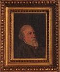 RB123. Robert Browning Aged 69. Oil painting by Richard Peters, Venice, ca. October 1881. Location: ABL.