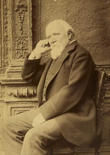 RB134. Robert Browning Aged about 72. Photograph by Herbert Rose Barraud, London, ca. 1884. Location: BL.