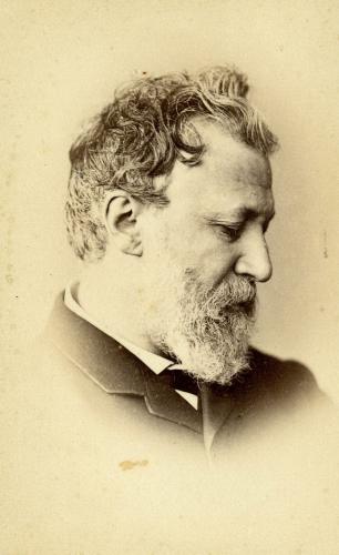 RB60. Robert Browning Aged 53. Photograph by Elliott & Fry, London, March 1866. Location: ABL, Balliol, BL, Boston Athenæum, Meredith, NAS, RSM, and Yale. 