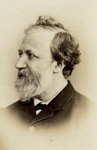 RB63. Robert Browning Aged 53. Photograph by Elliott & Fry, London, March 1866. Location: ABL and NPG.