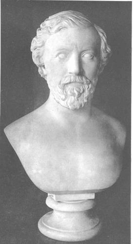 RB34. Robert Browning Aged 49. Bust, in marble, by William Wetmore Story, Rome, July 1867. Replica of May 1861 plaster bust. Location: unknown (at Smith College until mid-1980’s).