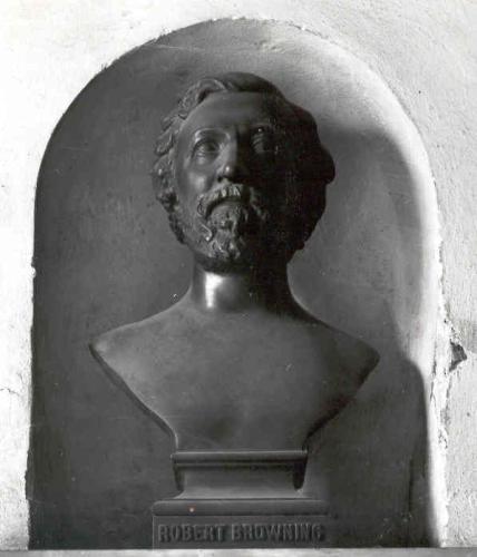 RB36. Robert Browning Aged 49. Bust, in bronze, by William Wetmore Story, 1931. Replica of May 1861 plaster bust. Location: Casa Guidi, Florence.