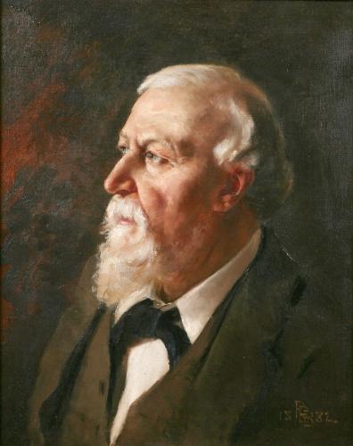 RB128. Robert Browning Aged 70. Oil painting by Robert Barrett Browning, London, May 1882. Location: ABL.