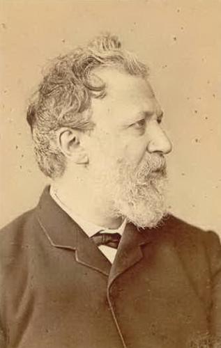 RB61. Robert Browning Aged 53. Photograph by Elliott & Fry, London, March 1866. Location: ABL, Boston Athenæum, Lilly, Longfellow, Meredith, and NPG.