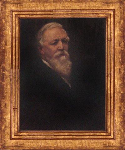 RB169. Robert Browning Aged about 76. Oil painting by William Blake Richmond, London, 1888. Location: ABL. 