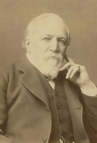 RB143. Robert Browning Aged about 72. Photograph by Alexander Bassano, London, ca. May 1884. Location: ABL, Chicago PL, Meredith, and Syracuse.