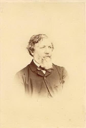 RB41. Robert Browning Aged about 50. Photograph by Ernest Edwards, London, 1862. Location: ABL, Meredith, and NPG.
