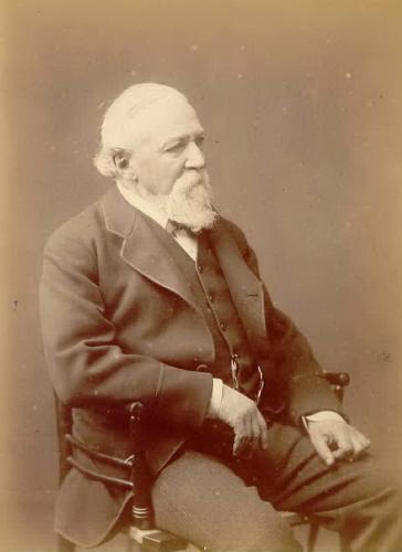 RB149. Robert Browning Aged 72. Photograph by Elliott & Fry, London, ca. June 1884. Location: ABL and Meredith.
