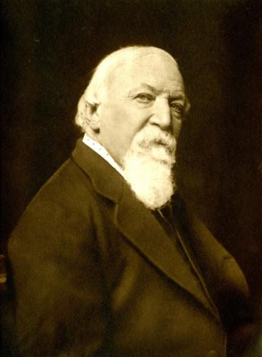 RB137. Robert Browning Aged about 72. Photograph by W.H. Grove, London, ca. 1884. Location: ABL.