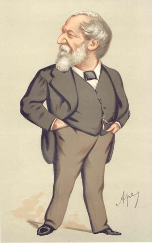 RB96. Robert Browning Aged 63. Caricature by Carlo Pellegrini, London, 1875. Location: ABL and Meredith.