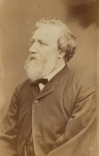 RB59. Robert Browning Aged 53. Photograph by William Jeffrey, London, late June 1865. Location: ABL.