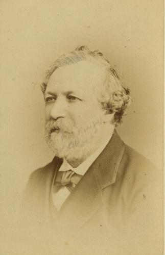 RB78. Robert Browning Aged 57. Photograph by Elliott & Fry, London, late 1869. Location: Texas.