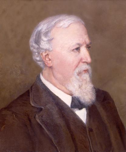 RB119. Robert Browning Aged 69. Oil painting by Robert Barrett Browning, London, mid-May 1881. Location: ABL.