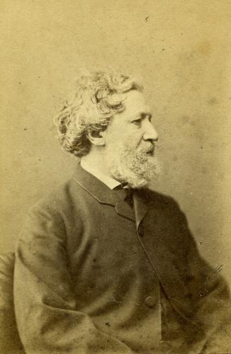 RB43. Robert Browning Aged 52. Photograph by London Stereoscopic Company, London, December 1864. Location: ABL, LC, Meredith, NPG, Taylor Coll, and Yale.