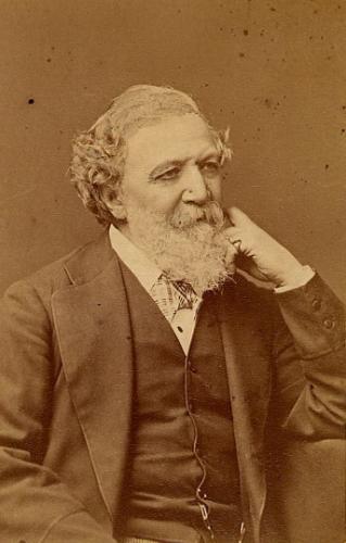 RB106. Robert Browning Aged 66. Photograph by Elliott & Fry, London, 1878. Location: Balliol and Meredith.