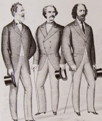 RB73.8. Robert Browning. Aged about 56. Lithograph by C.H. Curtis, London, 1868. Location: unknown.