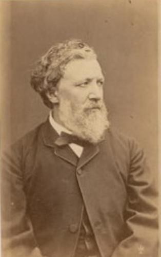 RB57. Robert Browning Aged 53. Photograph by William Jeffrey, London, late June 1865. Location: ABL and NPG.