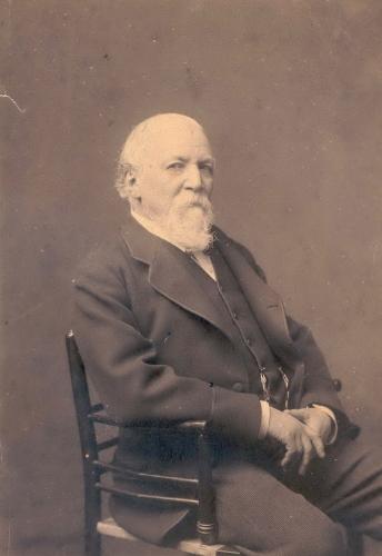 RB150. Robert Browning Aged 72. Photograph by Elliott & Fry, London, ca. June 1884. Location: ABL and Meredith.